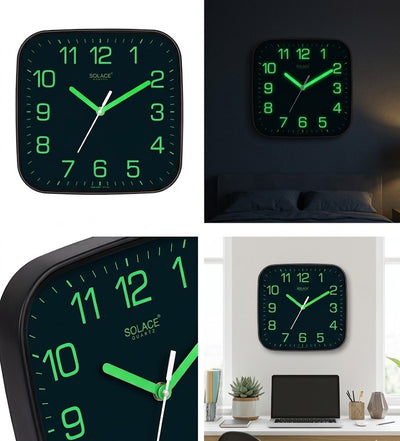 Solace Neon Glow Square Wall Clock