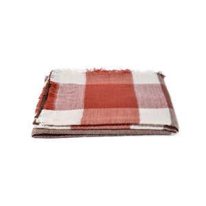 59 X 59in Deep Pinkwhite Large Grid Womens Fall Winter Scarf Plaid Tassel Soft Warm Blanket Scarves Womens Shawl Wraps - Zambeel