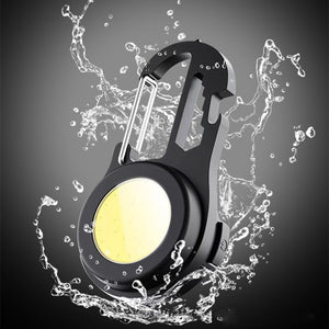 6 IN 1 Multi - functional Mini Keychain Lamp Super Bright Small Flashlight Aluminum Alloy Work Lamp - Zambeel