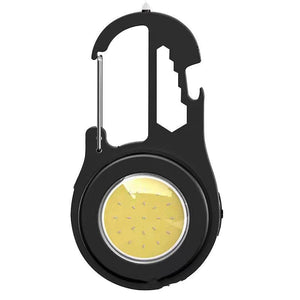 6 IN 1 Multi - functional Mini Keychain Lamp Super Bright Small Flashlight Aluminum Alloy Work Lamp - Zambeel