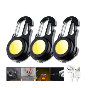 6 IN 1 Multi - functional Mini Keychain Lamp Super Bright Small Flashlight Aluminum Alloy Work Lamp - Zambeel