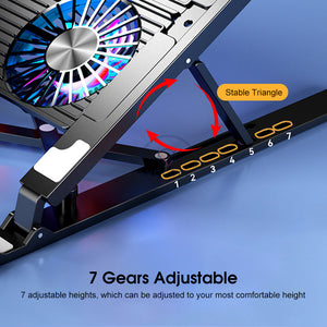 Foldable Dual Fan Laptop Cooling Stand Ⓢ