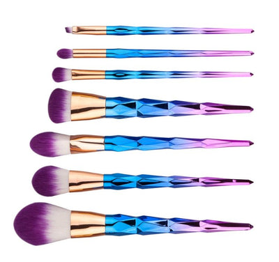 7 makeup brushes, makeup tools, diamond makeup brush foundation brush - Zambeel