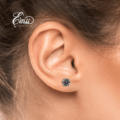 7 mm Clear Cubic Zirconia Round Silver | Stainless Steel - Zambeel