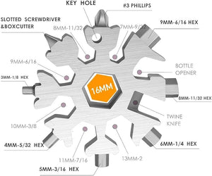 8 - in - 1 Snowflake Multi - Tool Keychain - Zambeel
