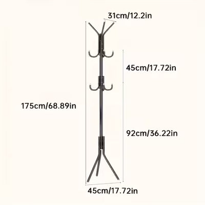 Stable Metal Clothes Stand Hanger with Hooks Ⓢ