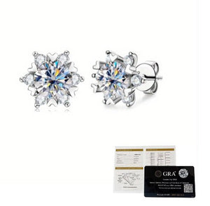 925 Sterling Silver Fashion Suit SUNFLOWER Chic Earrings - Zambeel