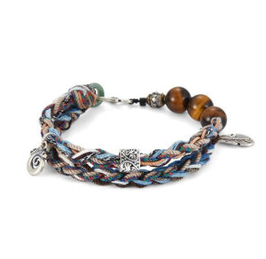 925 Sterling Silver Hand - braided Bracelet For Men And Women - Zambeel