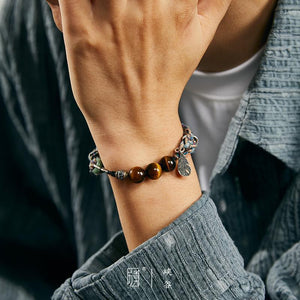 925 Sterling Silver Hand - braided Bracelet For Men And Women - Zambeel