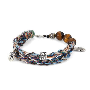 925 Sterling Silver Hand - braided Bracelet For Men And Women - Zambeel