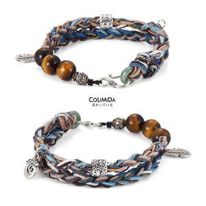 925 Sterling Silver Hand - braided Bracelet For Men And Women - Zambeel