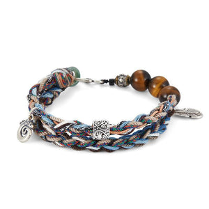 925 Sterling Silver Hand - braided Bracelet For Men And Women - Zambeel