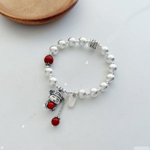 999 Fine Silver Lucky Fortune Cat Bracelet For Women - Zambeel
