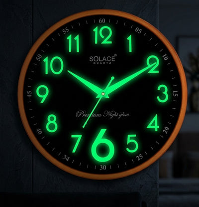 Solace Premium Night Glow Wall Clock