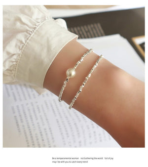 A Subtly Luxurious Niche - designed Bracelet Featuring A Few Pieces Of Silver - Zambeel