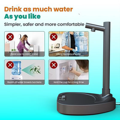 Added Extension Tupe Water Dispenser Automatic Water Bottle Desktop Rechargeable Water Dispenser With Stand - Zambeel