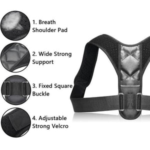 Adjustable Posture Corrector Back Support Strap Brace Shoulder Spine Support Lumbar Posture Orthopedic Belt - Zambeel