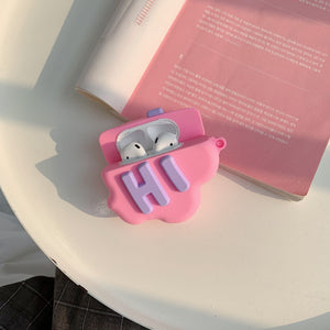 AirPod 2 Case 3D HI BYE Cloud Letter Cartoon Soft Silicone Wireless Earphone Cases For Apple Airpods Case Cute Cover - Zambeel