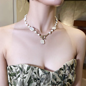 Alien Irregular Pearl OT Clasp Necklace Design - Zambeel