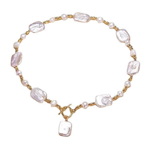 Alien Irregular Pearl OT Clasp Necklace Design - Zambeel