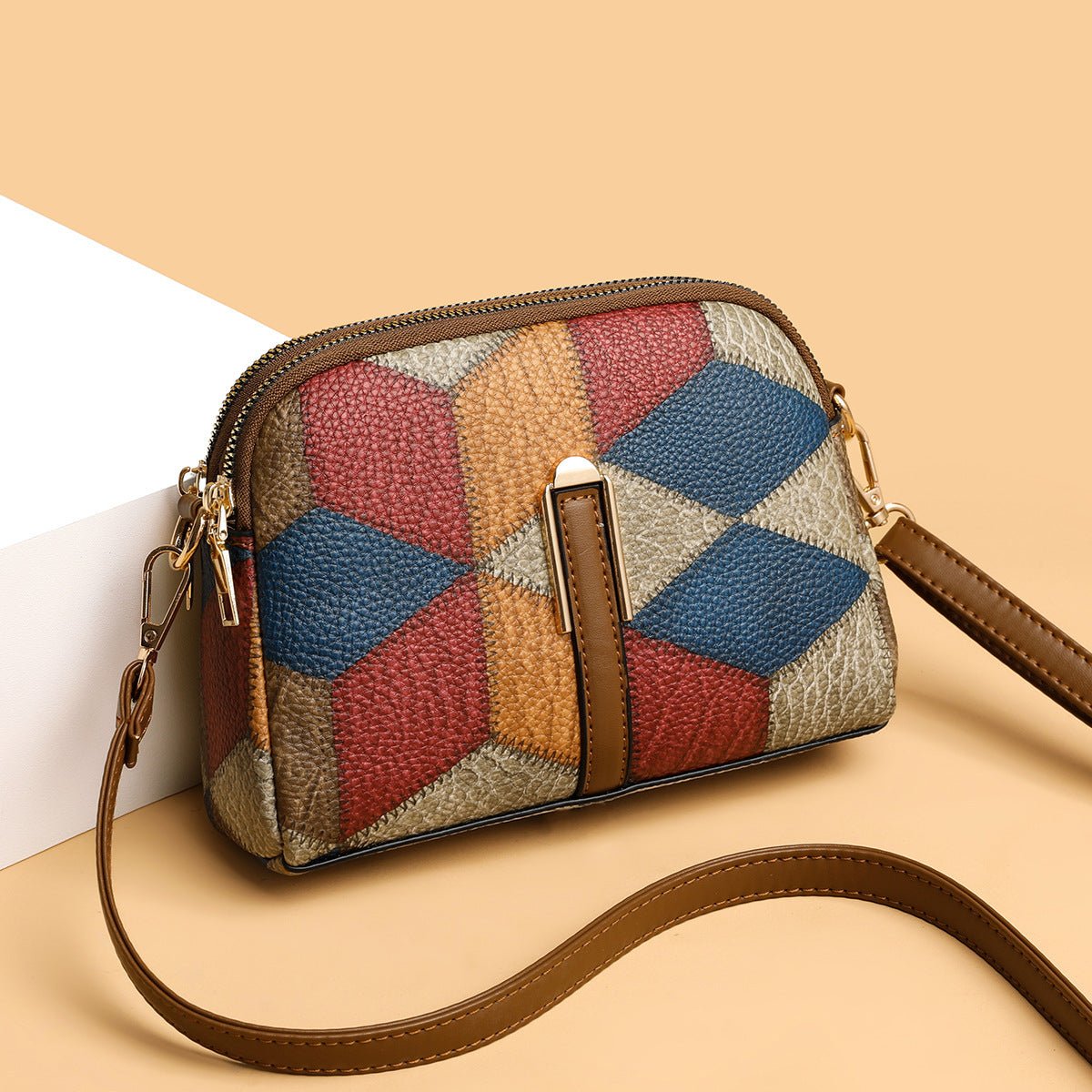 All - matching National Style Fashion Double - Zipper Cross - body Bags - Zambeel