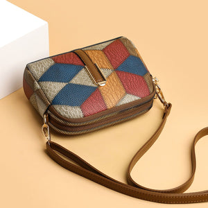 All - matching National Style Fashion Double - Zipper Cross - body Bags - Zambeel