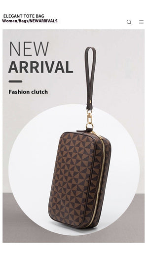 All - matching Printed Clutch Personalized Business Hand - held Bag Clip Wallet - Zambeel