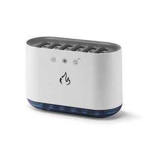 Amazon Hot Sale Dynamic Flame Humidifier USB Portable H20 Smart Ultrasonic Voice - Control Room Humidifier With 7 Colors Light - Zambeel