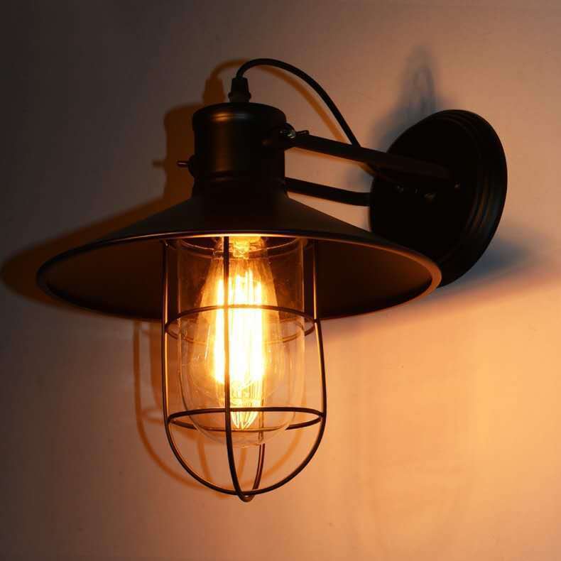 American Country Wall Lamp Chinese Restaurant Aisle Bedroom Bedside Retro - Zambeel