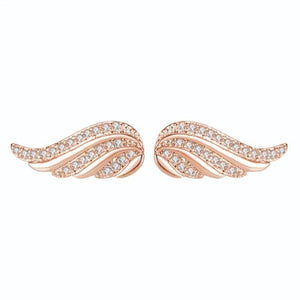 Angel Wing Ear Studs Wings Shape Micro - inlaid - Zambeel