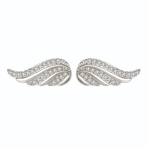 Angel Wing Ear Studs Wings Shape Micro - inlaid - Zambeel