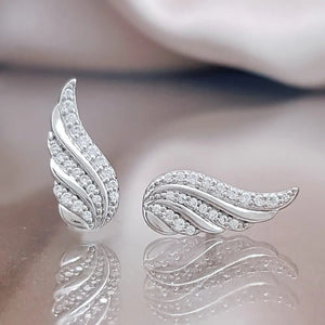 Angel Wing Ear Studs Wings Shape Micro - inlaid - Zambeel