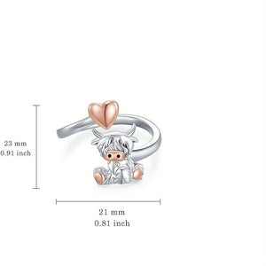 Animal Open Heart Ring Girl Christmas Gift - Zambeel