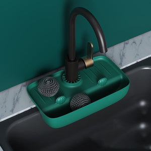 Anti - skid Mat Kitchen Rag Sponge Wiping Drain Storage Rack Kitchen Gadgets - Zambeel