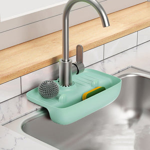 Anti - skid Mat Kitchen Rag Sponge Wiping Drain Storage Rack Kitchen Gadgets - Zambeel