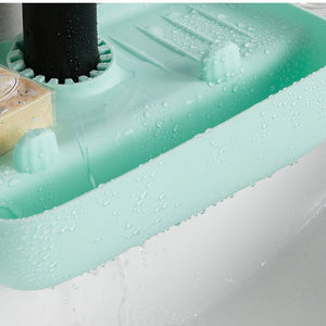 Anti - skid Mat Kitchen Rag Sponge Wiping Drain Storage Rack Kitchen Gadgets - Zambeel