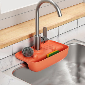 Anti - skid Mat Kitchen Rag Sponge Wiping Drain Storage Rack Kitchen Gadgets - Zambeel