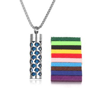 Aromatherapy Pendant Perfume Bottle Essential Oil Titanium Steel - Zambeel