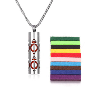 Aromatherapy Pendant Perfume Bottle Essential Oil Titanium Steel - Zambeel