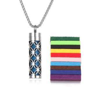 Aromatherapy Pendant Perfume Bottle Essential Oil Titanium Steel - Zambeel