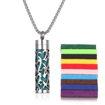 Aromatherapy Pendant Perfume Bottle Essential Oil Titanium Steel - Zambeel