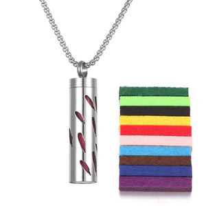 Aromatherapy Pendant Perfume Bottle Essential Oil Titanium Steel - Zambeel