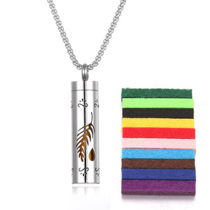 Aromatherapy Pendant Perfume Bottle Essential Oil Titanium Steel - Zambeel
