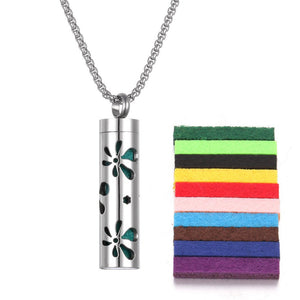 Aromatherapy Pendant Perfume Bottle Essential Oil Titanium Steel - Zambeel