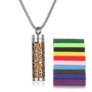 Aromatherapy Pendant Perfume Bottle Essential Oil Titanium Steel - Zambeel