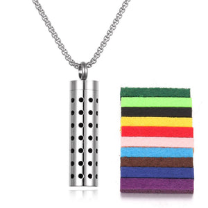 Aromatherapy Pendant Perfume Bottle Essential Oil Titanium Steel - Zambeel