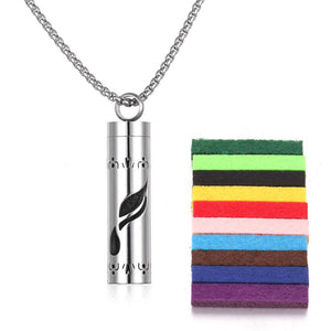 Aromatherapy Pendant Perfume Bottle Essential Oil Titanium Steel - Zambeel