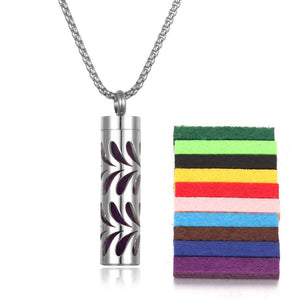 Aromatherapy Pendant Perfume Bottle Essential Oil Titanium Steel - Zambeel