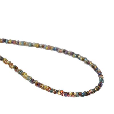 Artistic Retro Bohemian Style Colorful Translucent Seed Bead Necklace - Zambeel