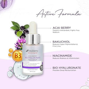 Astaberry - Indulge Acai Berry Bio Hyaluronate Face Serum - Zambeel